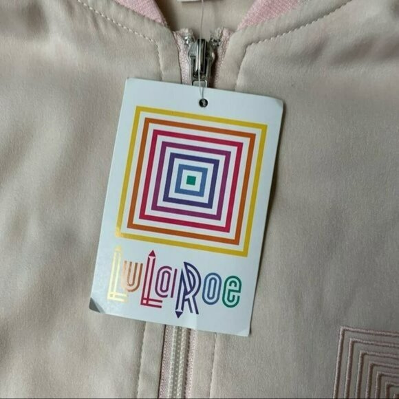 Lularoe light pink and cream varsity style jacket -S - Picture 2 of 11